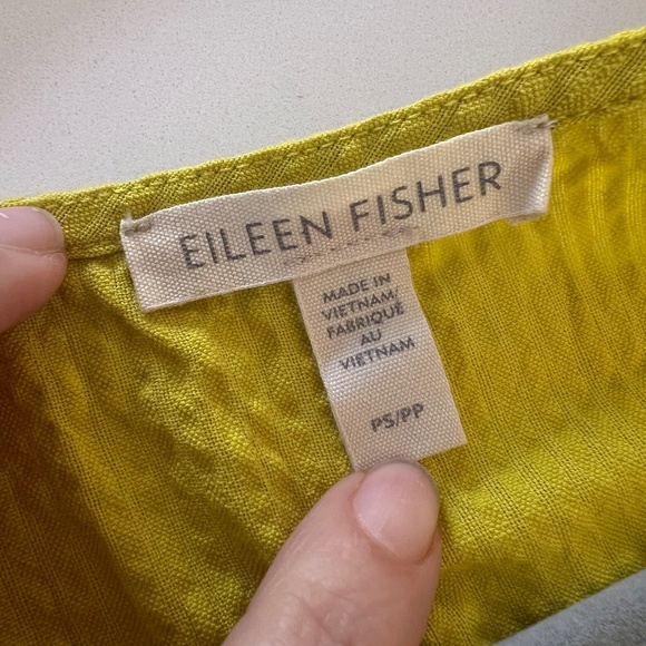 Eileen Fisher Organic Cotton Ripple Tiered Dress in Sunbeam SP - Picture 4 of 6